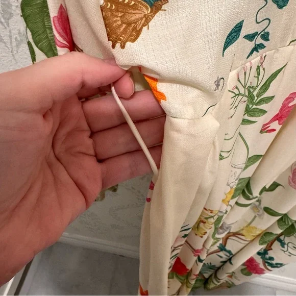 Floral Maxi Dress with Belt - Picture 10 of 11